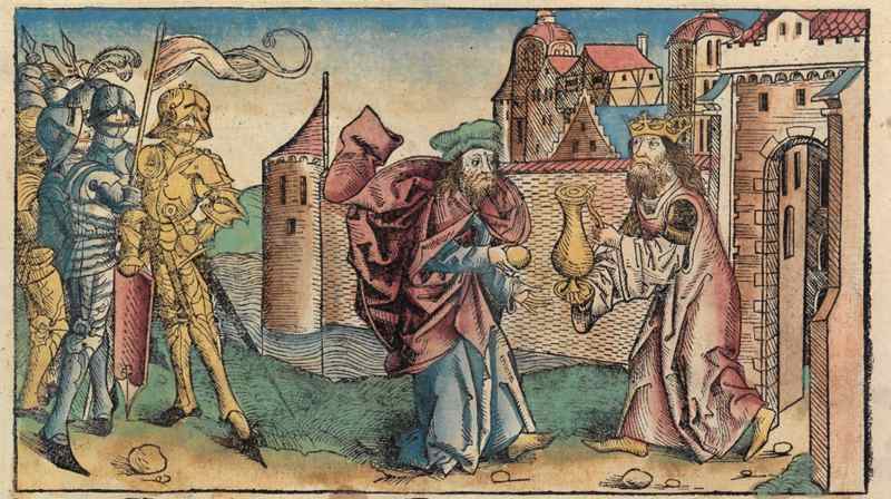 Chroniques de Nuremberg, La rencontre entre Abraham et Melchisédek