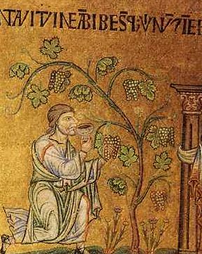 Noé agriculteur (mosaïque dans la Basilique Saint-Marc, CC)