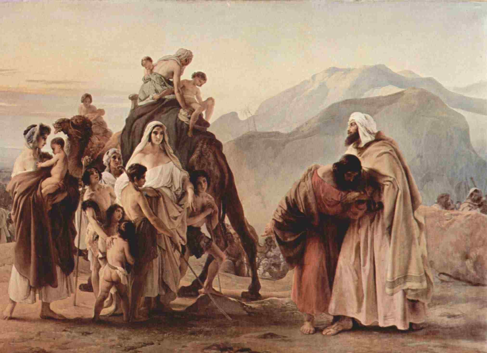 Francesco Hayez, Rencontre de Jacob et d'Esaü, 1844